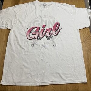 Cute Gun Girl 2nd Amendment  Womens Graphic Crewneck T Shirt Tee Size XL Brisco